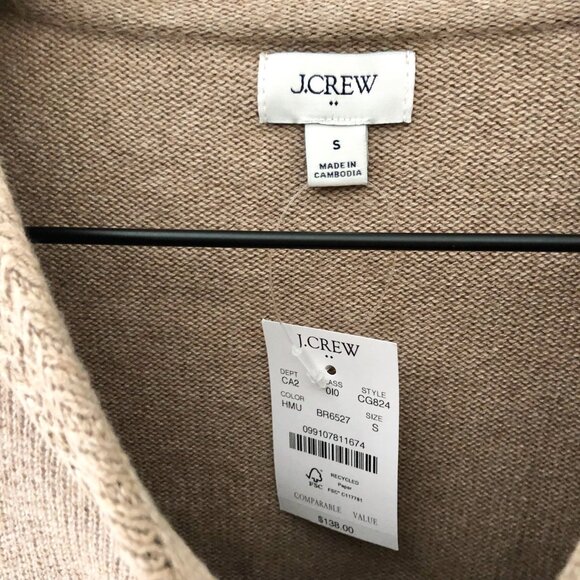 NWT J.Crew Factory Cotton Cardigan Sweater Lady Jacket - Picture 6 of 7